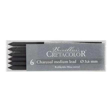 Cretacolor Charcoal Medium Kömür Portmin Uç 5,6Mm (6 Lı Paket) 26002