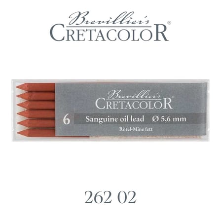 Cretacolor Sanguine Oil Medium Yağlı Portmin Uç 5,6Mm (6 Lı Paket) 26202