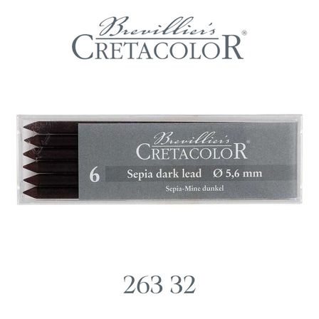 Cretacolor Sepia Dark Portmin Uç 5,6Mm (6 Lı Paket) 26332
