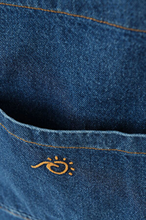 Marvy Nakışlı Denim Çanta
