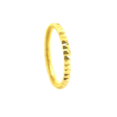 Çelik Yüzük Kadın Altın Kaplama Desenli Ajda Model YZK-502