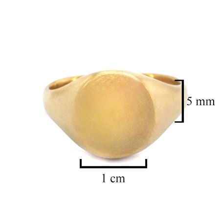 Çelik Yüzük Altın Kaplama Düz Desensiz YZK-437