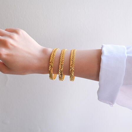 İmitasyon Burma Bilezik Başak Model 8 mm - 3 Adet BSET-100