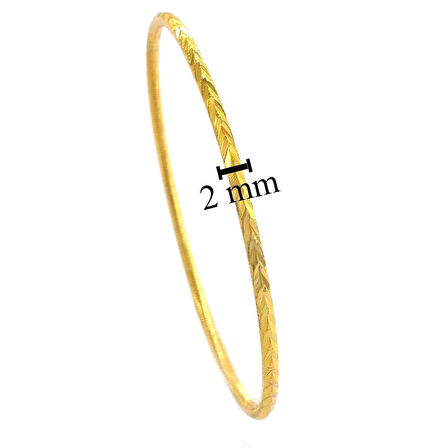 İmitasyon Ajda Bilezik Başak Model Altın Kaplama Çelik BLZ-3095