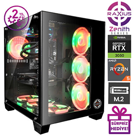 RaXius Zenith Z1 R5 3050-56A004 Ryzen5 5600 32GB 512SSD RTX3050 8 GB FreeDOS Gaming Masaüstü Bilgisayar
