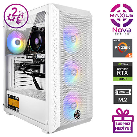 RaXius Nova G2 R5 3050-56A006 Ryzen5 5600 32GB 2TBSSD RTX3050 8 GB FreeDOS Gaming Masaüstü Bilgisayar