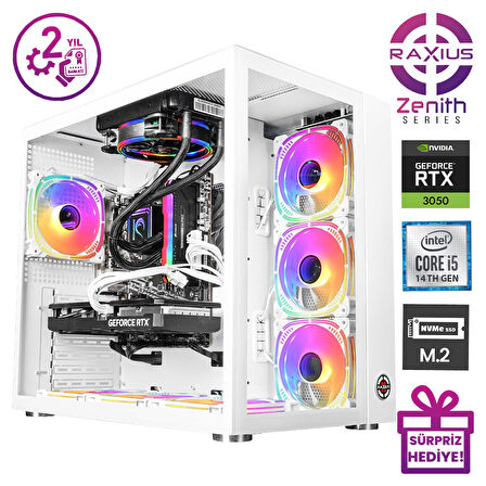 RaXius Zenith Z2 i5 3050-144F009 i5-14400F 16GB 512SSD RTX3050 8 GB W11P Gaming Masaüstü Bilgisayar