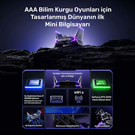 RaXius Vector GX-I129.3070A011 i9-12900H 32GB 1TBSSD+2TBSSD RTX3070 FreeDOS Mini PC