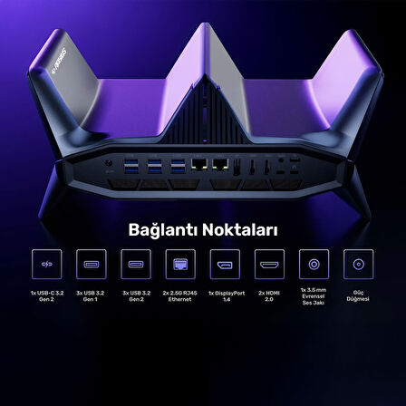 RaXius Vector GX-I129.3070A011 i9-12900H 32GB 1TBSSD+2TBSSD RTX3070 FreeDOS Mini PC