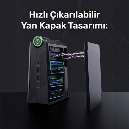 RaXius Momentum DS-R5.66H002 Ryzen5 6600H 8GB 512SSD FreeDOS Mini PC