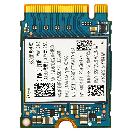 SK Hynix PVC10 1TB 6000/4500 MB/sn 22x30 Gen3x4 M.2 NVMe SSD