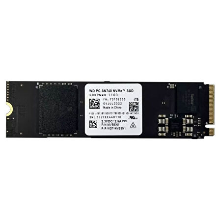 WD SN740 512GB 3000/2400 MB/s M.2 22x80 NVMe SSD 