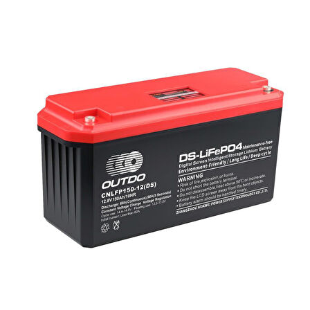 OUTDO 12.8V 150 Ah/10 HR Lithium Akü