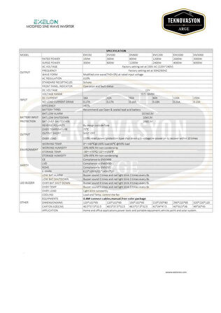 Teknovasyon Arge Exelon 12 V 3000W Modifiye Sinüs inverter