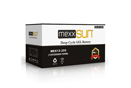 Mexxsun Jel akü 12V 200Ah (MEX12-200) BT200.12JAMX.002