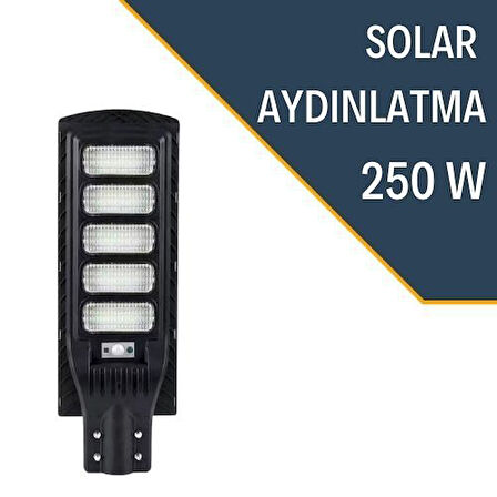 Lexron 250 W Güneş Panelli Led Solar Aydınlatma Armatürü