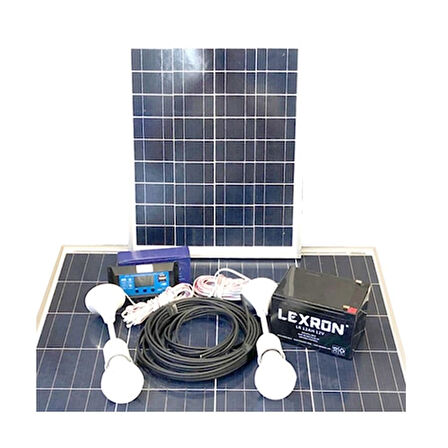 25 Watt Güneş Paneli Aydınlatma Paketi Solar Paket