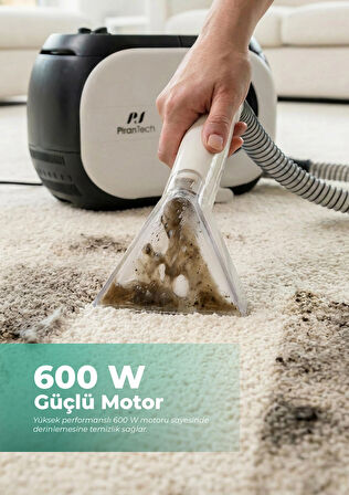 PiranTech KT-088 Koltuk ve Halı Yıkama Makinesi - Derinlemesine Leke Çıkarma Gücü 600W!