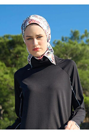 Mayovera Spor Şal Desen Lycralı  Tasarım Mayo