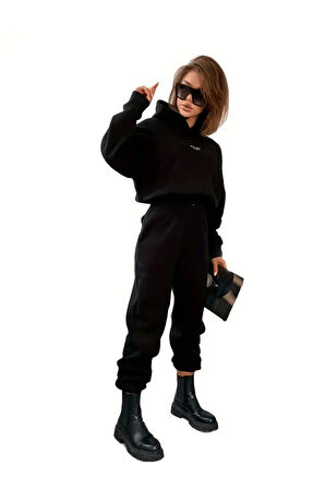 Kadın Oslo Baskılı Kapüşonlu Sweatshirt