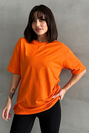 Kadın Good Things Baskılı Bisiklet Yaka Oversize T-Shirt
