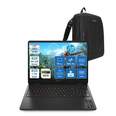 Hp Omen Intel Core I9 14900HX 96GB Ddr5 1tb SSD 8GB/RTX5070 16" Wuxga 165Hz 400NIT SRGB Windows 11 Pro Taşınabilir Bilgisayar 16AM0001NTH22 + Zettaçanta