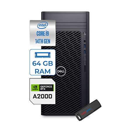 Dell Precision 3680 I9-14900 Vpro 64GB Ddr5 1tb SSD Nvidia RTX2000/16 GB Windows 11 Pro Taşınabilir Bilgisayar LG16IAX10HP22 + Zettausbbellek