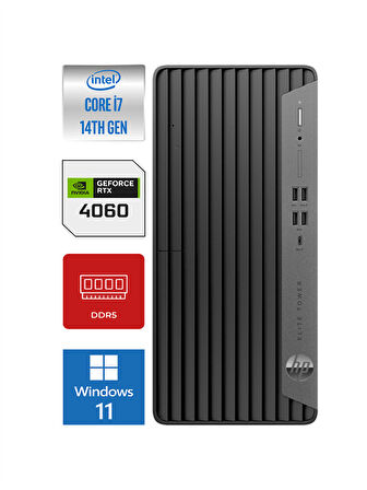 Elite Tower 800 G9 I7-14700 48GB Ddr5 4tb SSD 8GB/RTX4060 Windows 11 Pro Masaüstü Bilgisayar HP999Z5ET07