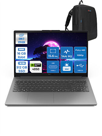 Lenovo Loq Intel Core I7 12650HX 16GB Ddr5 512GB SSD 6GB/RTX4050 WIN11HOME 15.6" Fhd 144Hz Yapay Zeka Destekli Taşınabilir Bilgisayar 15IAX9EH01 + Zettaçanta