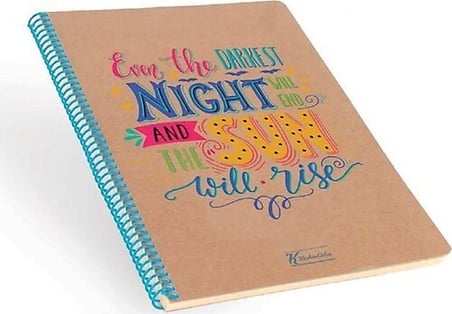 Keskin Color 16,5X22,5Cm 100 Yaprak Çizgil Spiralli Sert Kapak Doodles Not Defteri (2 Li Paket) 415641-99-03