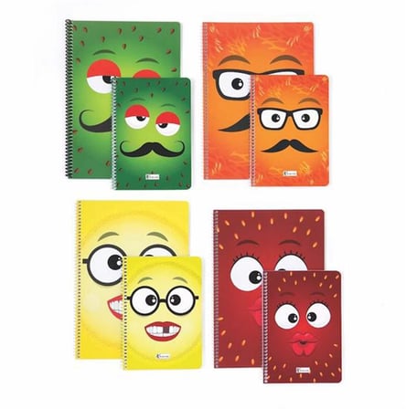 Keskin Color Txt Face Plastik Kapak Defter A4 80 Yaprak Çizgili (Karışık Renk, 1 Adet) 328821-99