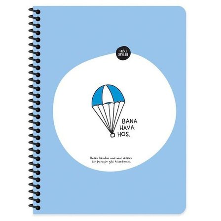 Keskin Color Hisli Şeyler - Hava Hoş 18,5X25Cm 80 Yaprak Kareli Not Defteri 500591-99