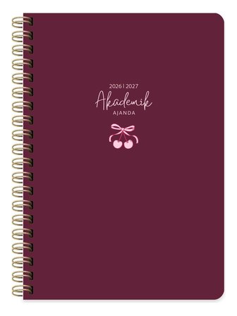 Keskin Color Akademik Ajanda A5 Spiralli - Kiraz 600213-99