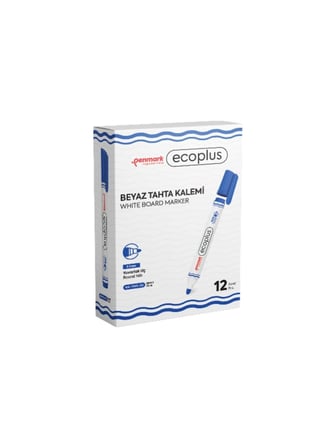 Penmark Ecoplus Beyaz Tahta Kalemi Mavi (12 Li Paket)