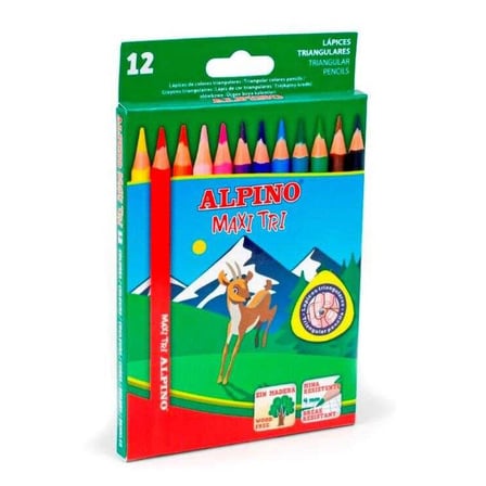 Alpino Kuru Boya Kalemi Maxi Trı Jumbo 12 Renk 005010N