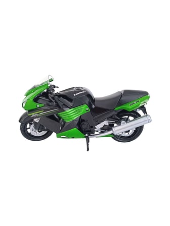 Sunman Oyuncak Model Motorsiklet 1:12 Kawasaki Zx-14 Siyah-Yeşil 57433B