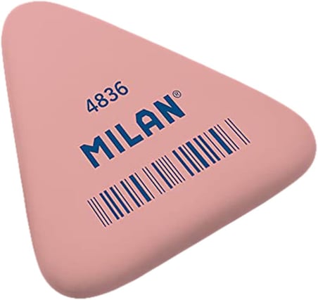 Milan Esnek Sentetik Üçgen Silgi Pembe (36 Lı Paket) Pnm4836