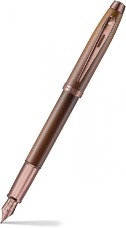 Sheaffer 100 Coffee Edition Dolma Kalem Mürekkep Hediyelik Kalem Seti ,M Uç ,Mat Kahve 9374S-0