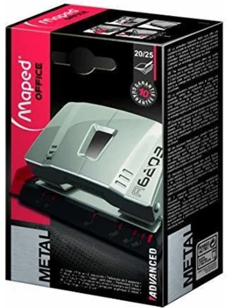 Maped Advanced Metal İki Delikli Delgeç Gümüş 20/2
