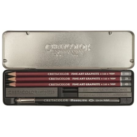 Cretacolor Graphite Eskiz Seti 9 Parça Metal Kutu 16029