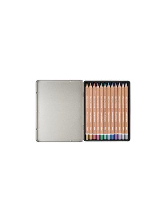 Cretacolor Megacolor Brilliants Kalın Metalik Kuru Boya Kalemi Seti 12 Renk Metal Kutu 29098