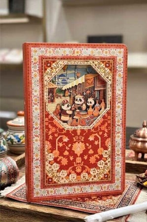 Vagon 3D Etnik Desen Temalı Defter (Karışık Renk, 1 Adet)