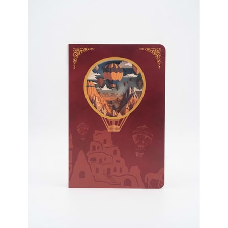 Vagon 3D Kapodokya Temalı Defter (Karışık Renk, 1 Adet)