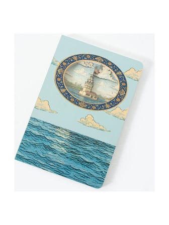 Vagon 3D Kız Kulesi Temalı Defter (Karışık Renk, 1 Adet)