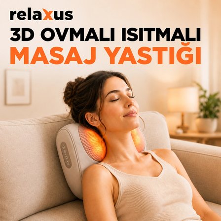 RLX40 Taşınabilir Şişirilebilir Ovmalı Isıtmalı Masaj Yastığı Boyun, Bel ve Sırt Şarjlı Masaj Aleti