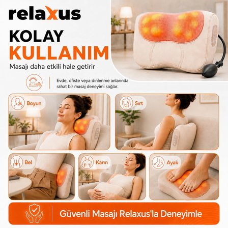 RLX40 Taşınabilir Şişirilebilir Ovmalı Isıtmalı Masaj Yastığı Boyun, Bel ve Sırt Şarjlı Masaj Aleti