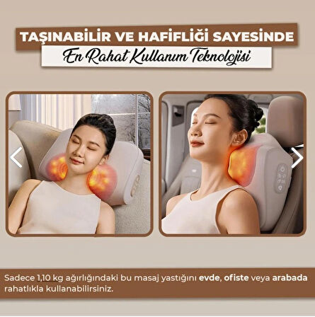 RLX40 Taşınabilir Şişirilebilir Ovmalı Isıtmalı Masaj Yastığı Boyun, Bel ve Sırt Şarjlı Masaj Aleti