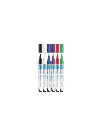 Schneider Akrilik Markör Kalem 2mm 6 Renk Ana Renkler Set 1- 120195
