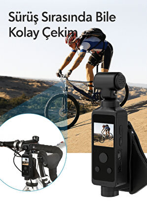 QASUL 4K HD 270 ° Dönebilir 1.3in  Ekran  Su Geçirmez Kılıflı Kask Motosiklet Doğa Sporları