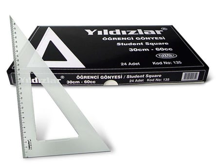 Beş Yıldızlar Öğrenci Gönyesi 30 Cm 60 Cc 135